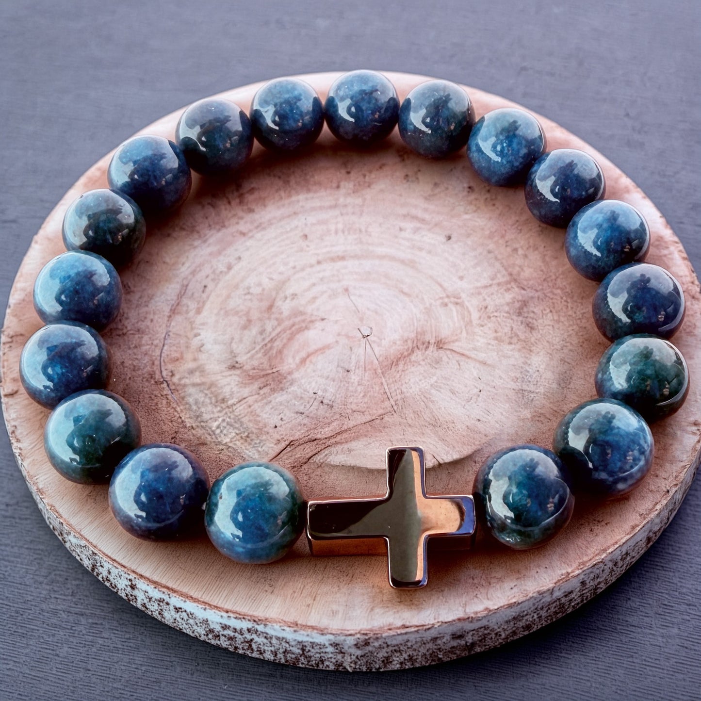 Natural APATITE Stone Bracelet 10mm 1Pcs