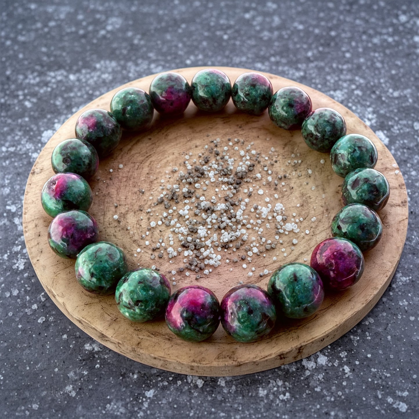 Natural RUBY ZOISITE Stone Bracelet 10mm 1Pcs