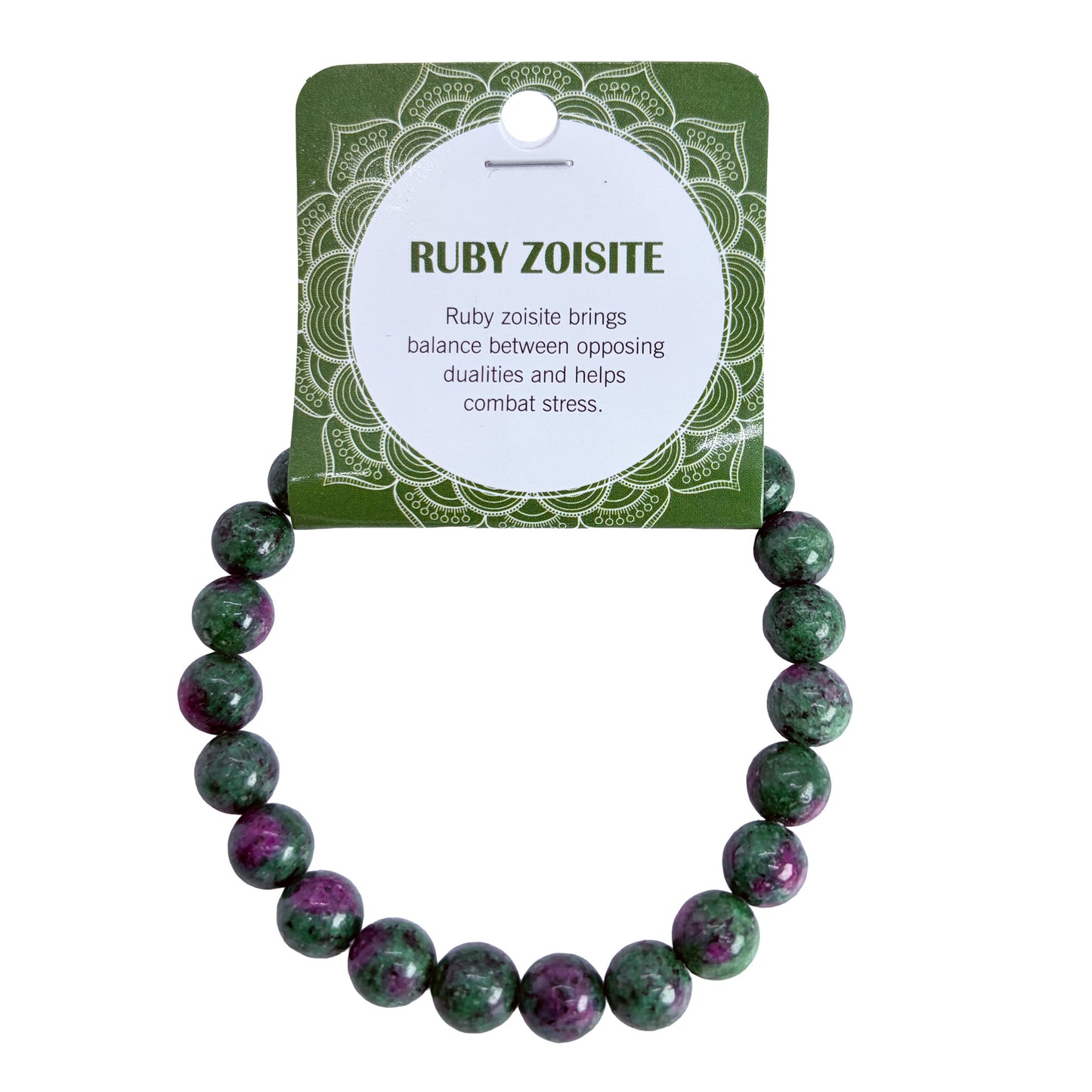 Natural RUBY ZOISITE Stone Bracelet 1 Pcs