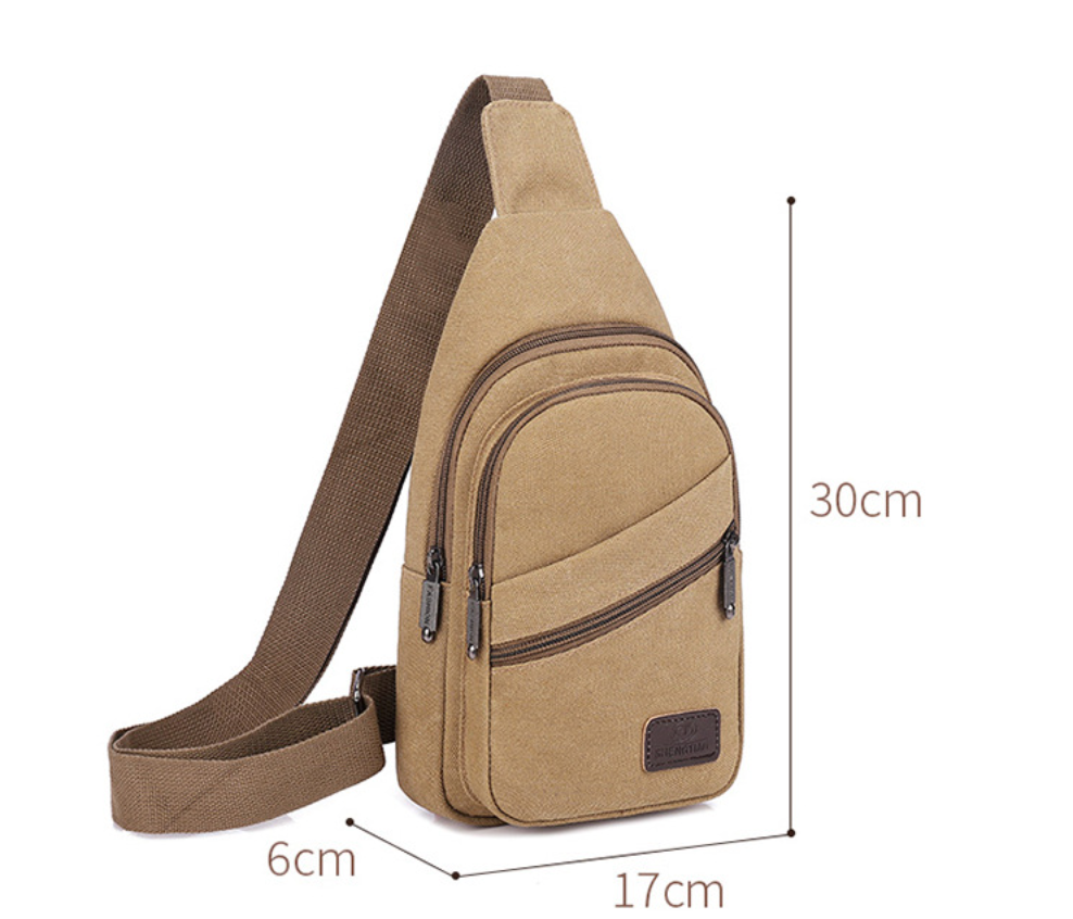 Canvas material Crossbody Bag
