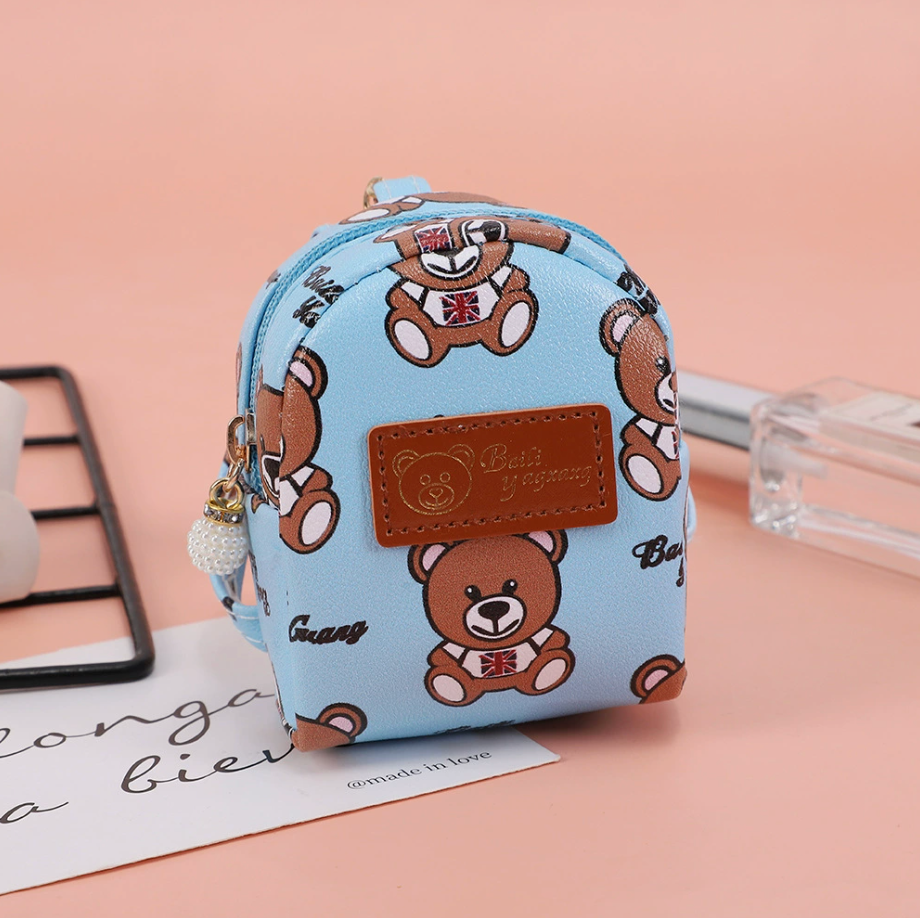 Bear backpack coin purse