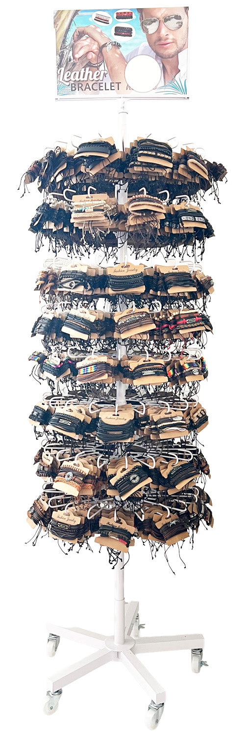 Leather Bracelet with Floor Display 672pcs