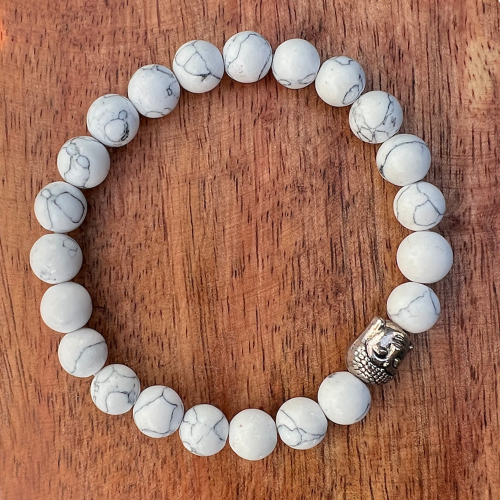 Natural HOWLITE  Stone Bracelet 1 Pcs