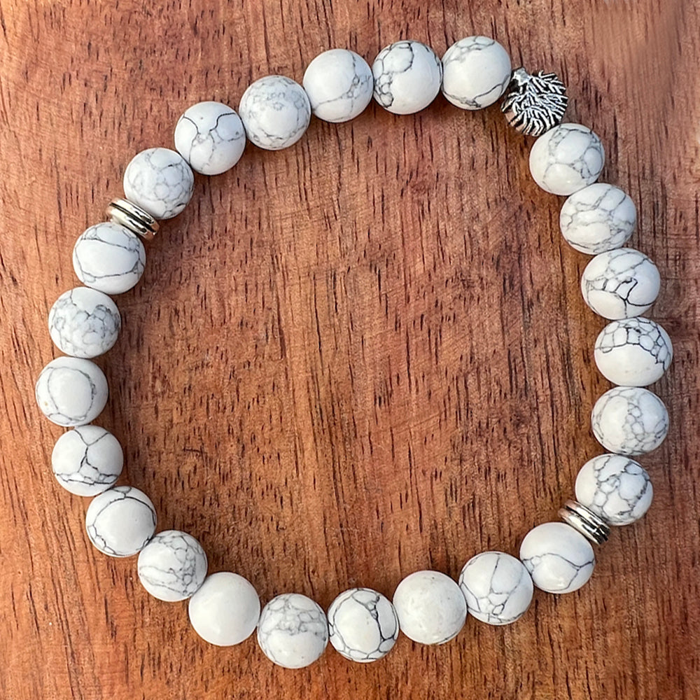 Natural HOWLITE  Stone Bracelet 1 Pcs