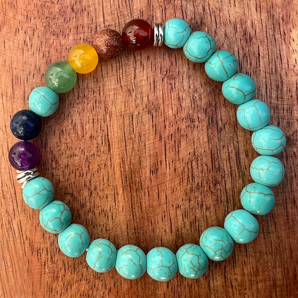 Natural Turquoise Stone Bracelet 1Pcs