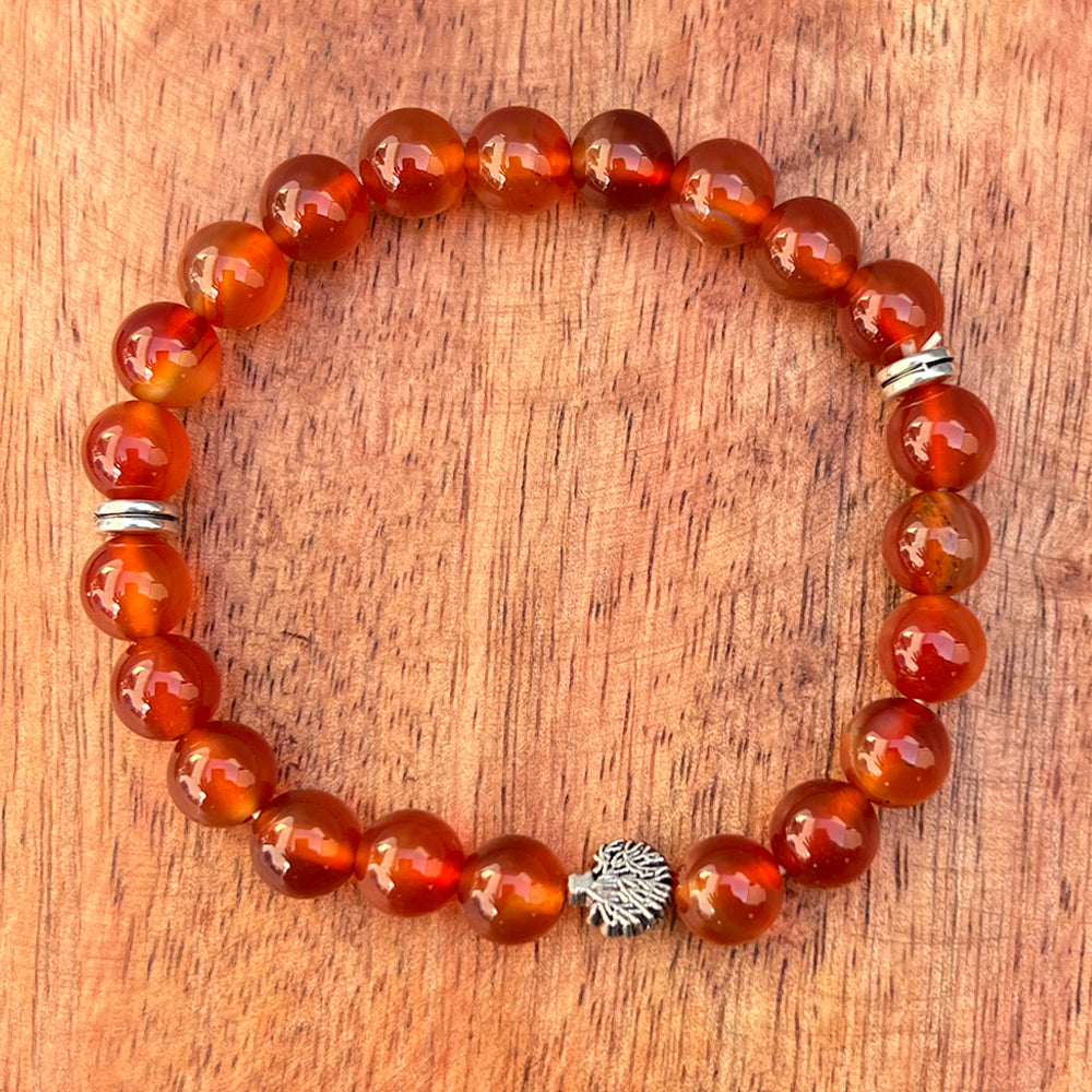 Natural RED AGATE Stone Bracelet 1 Pcs