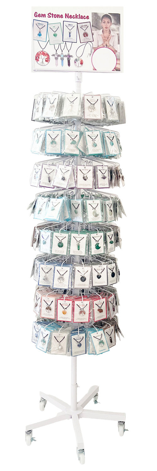 Stone Necklace Rope with Floor Display 672pcs