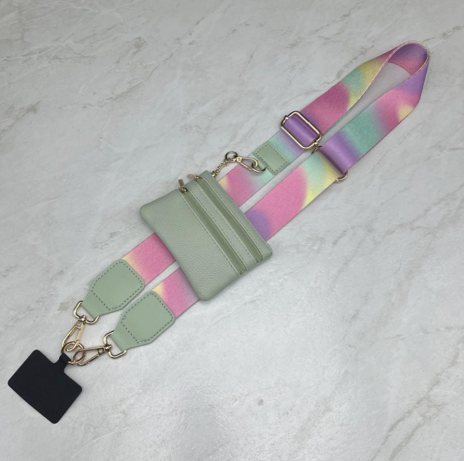 Long Keeper Phone Strap Crossbody with Zipper Wallet Phone Chain