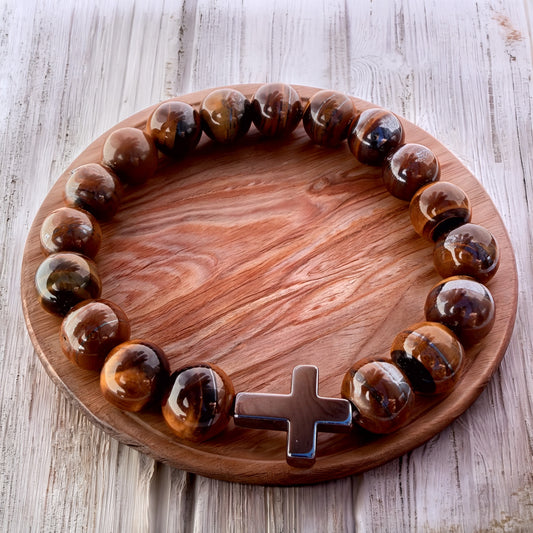 Natural TIGER EYE Stone Bracelet 10mm 1Pcs