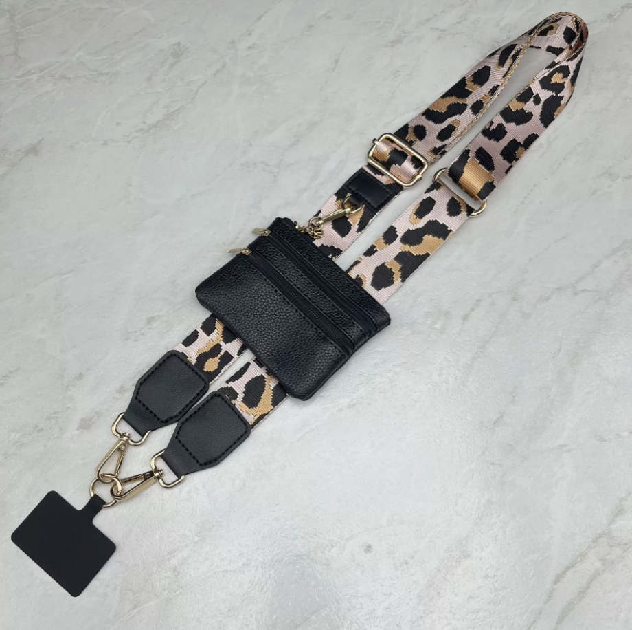 Long Keeper Phone Strap Crossbody with Zipper Wallet Phone Chain