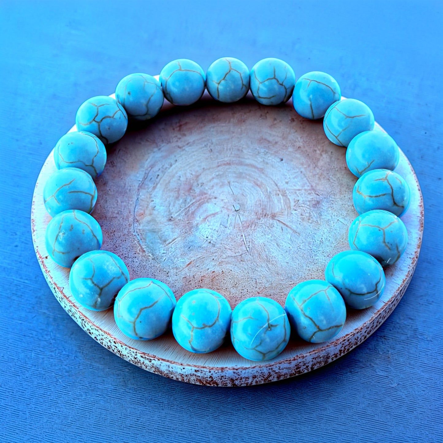 Natural Turquoise  Stone Bracelet 10mm 1Pcs