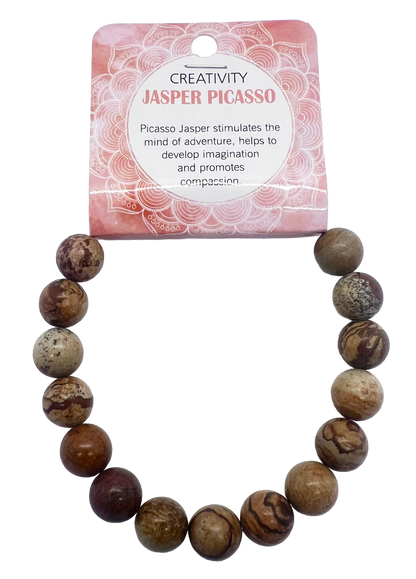 Natural Stone Bracelet 10mm with Floor Display 420pcs