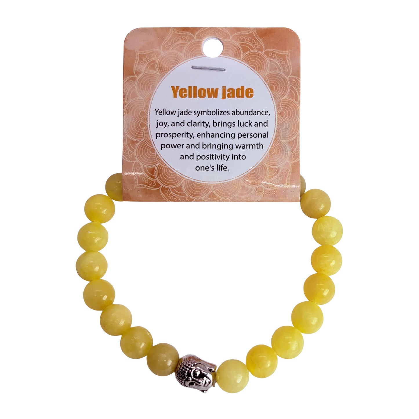 Natural Yellow Jade Stone Bracelet 1 Pcs