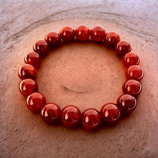 Natural RED AGATE Stone Bracelet 10mm 1Pcs