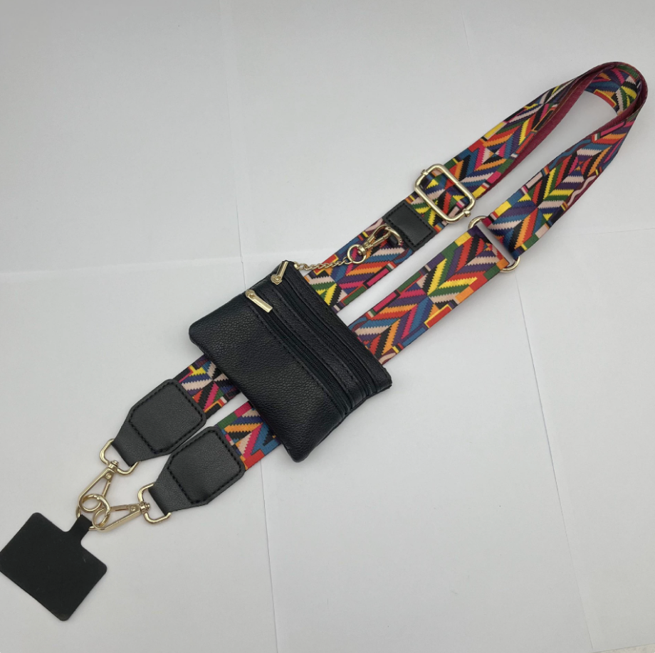 Long Keeper Phone Strap Crossbody with Zipper Wallet Phone Chain