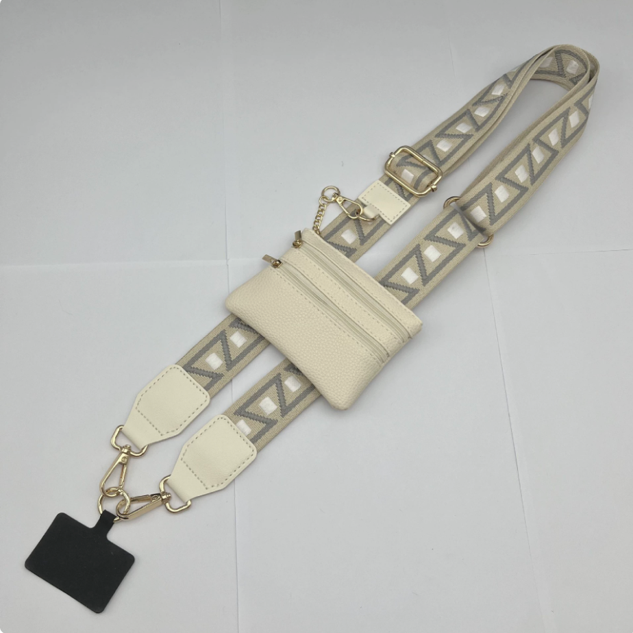 Long Keeper Phone Strap Crossbody with Zipper Wallet Phone Chain