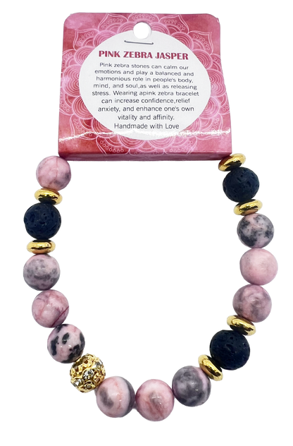 Natural Stone Bracelet 10mm with Floor Display 420pcs
