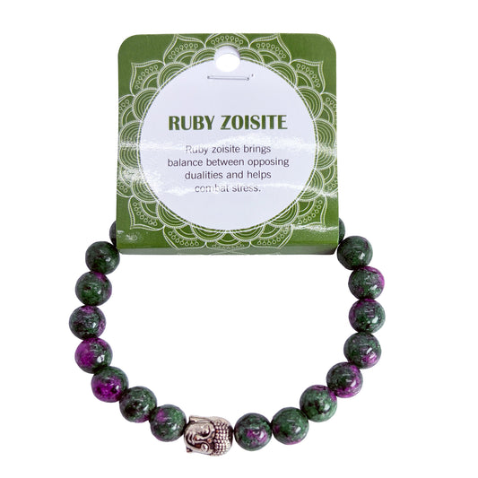 Natural RUBY ZOISITE Stone Bracelet 1 Pcs