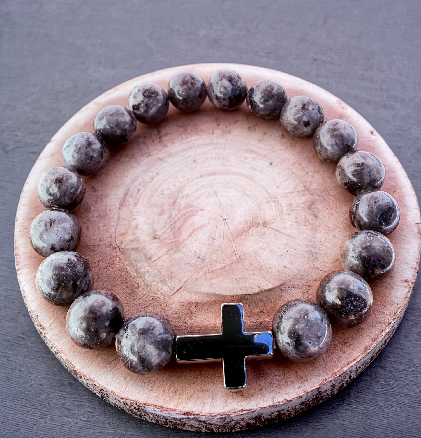 Natural LABRADORITE Stone Bracelet 10mm 1Pcs
