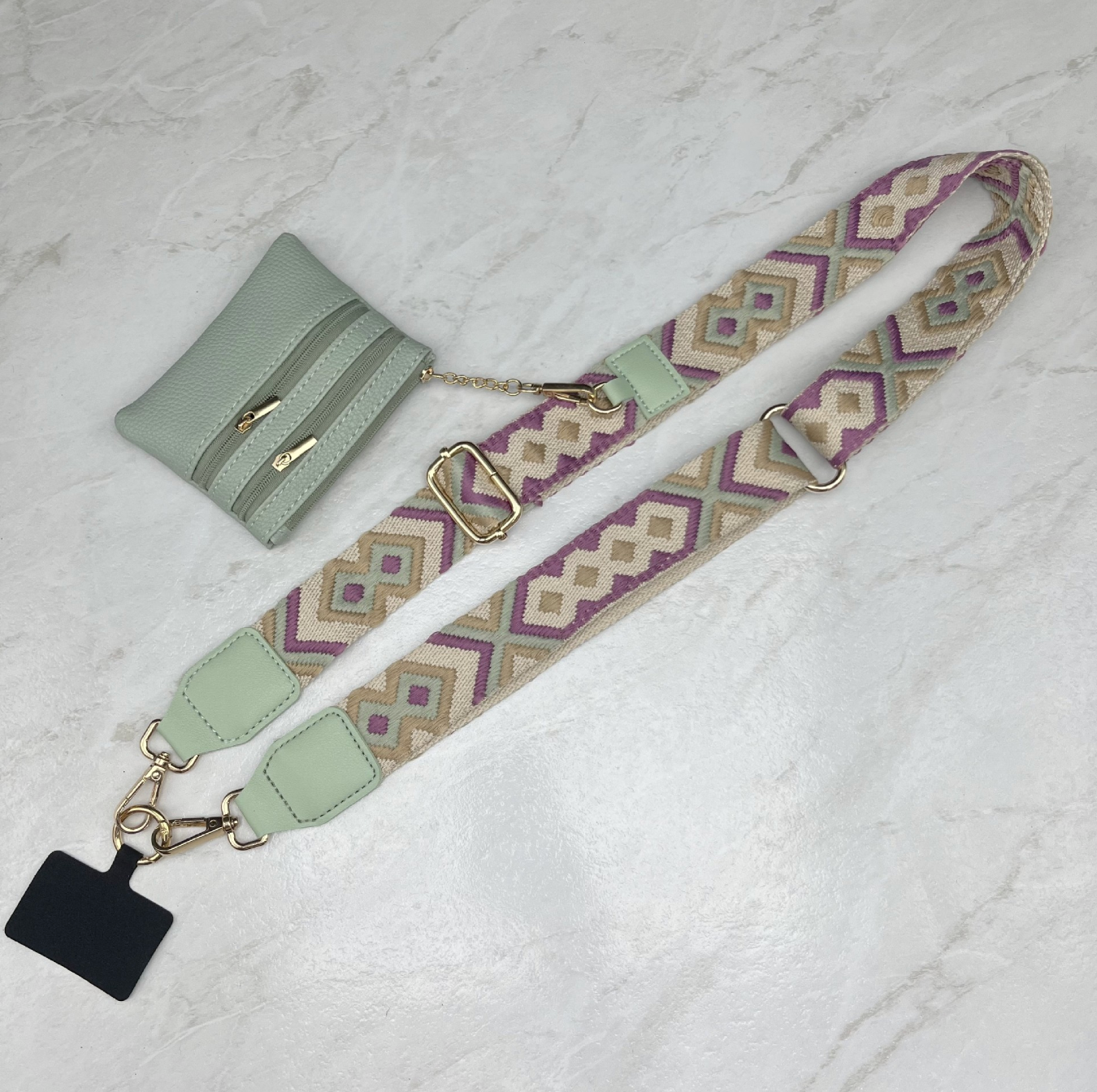 Long Keeper Phone Strap Crossbody with Zipper Wallet Phone Chain