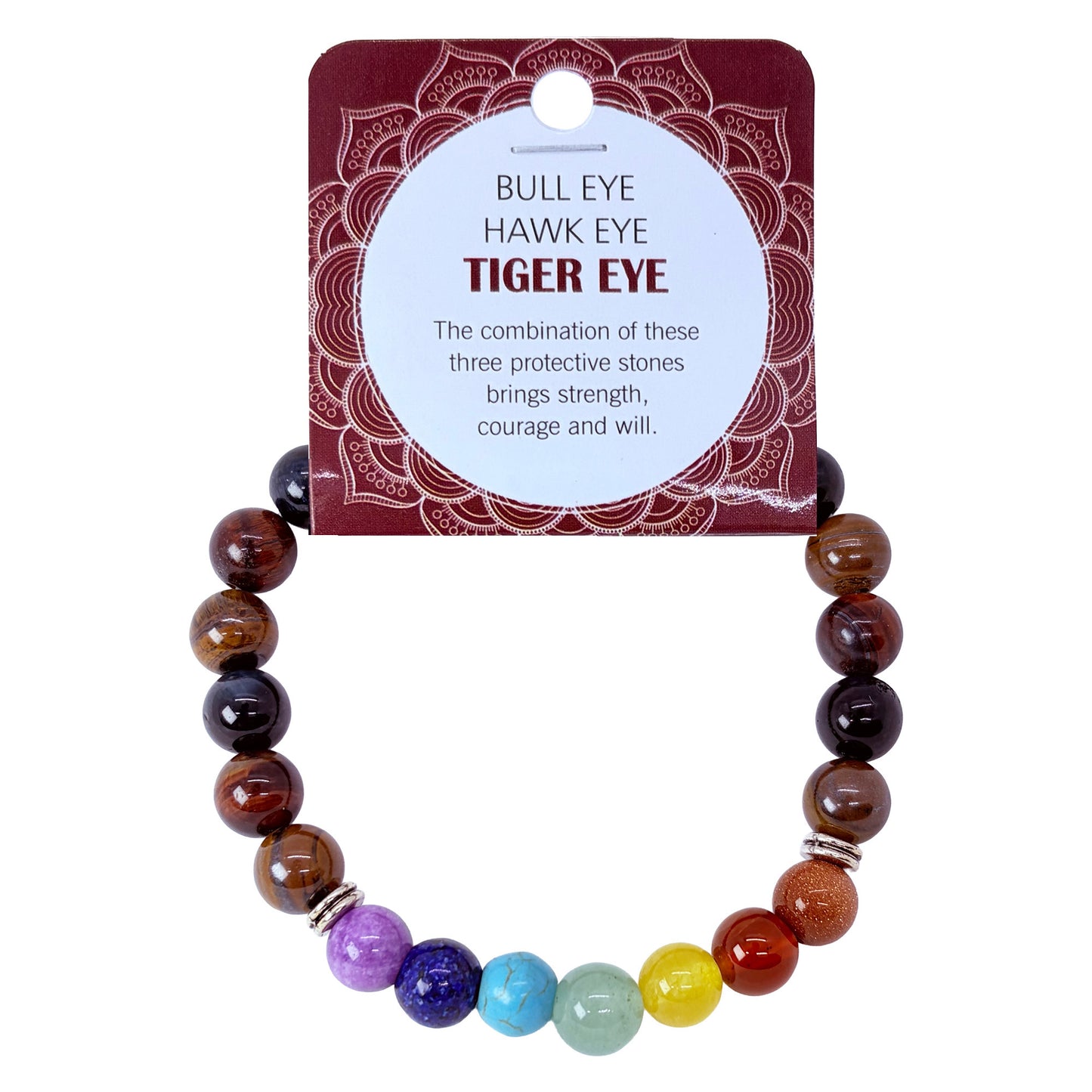Natural BULL EYE  Hawk Eye  Tiger eye Stone Bracelet 1 Pcs