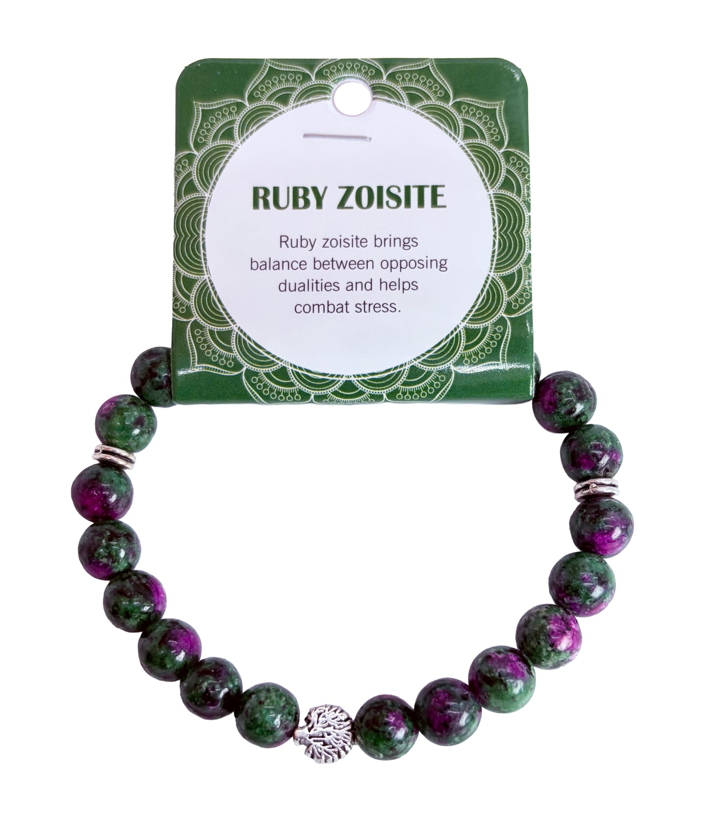 Natural RUBY ZOISITE Stone Bracelet 1 Pcs