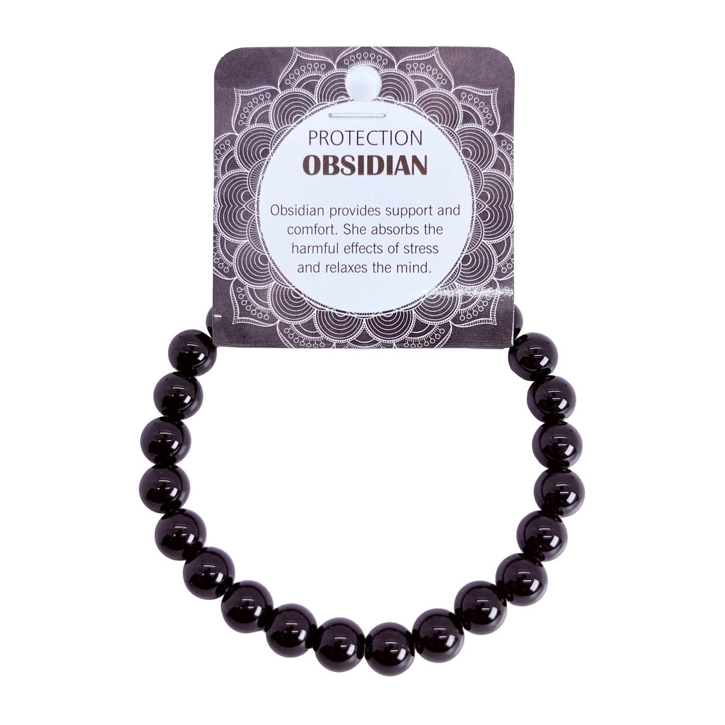 Natural OBSIDIAN Stone Bracelet 1 Pcs