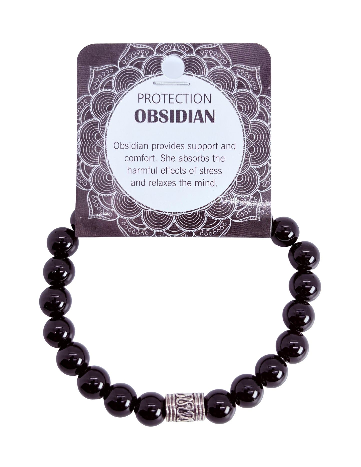 Natural OBSIDIAN Stone Bracelet 1 Pcs