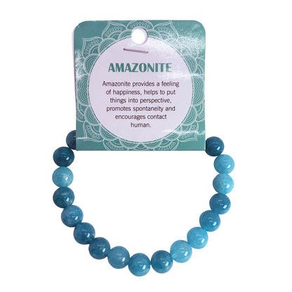 Natural Amazonite Stone Bracelet 8mm