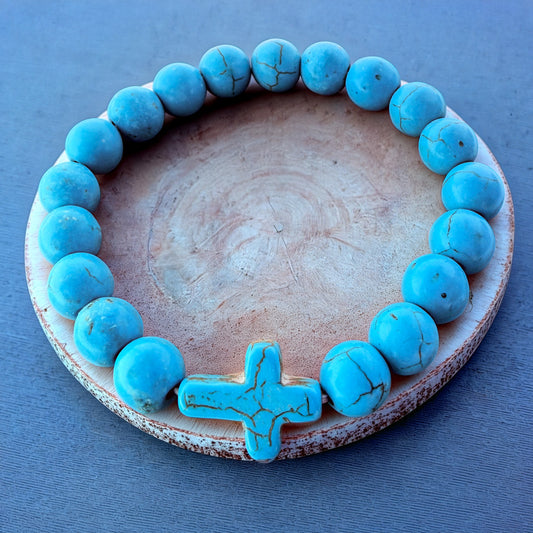 Natural Turquoise  Stone Bracelet 10mm 1Pcs