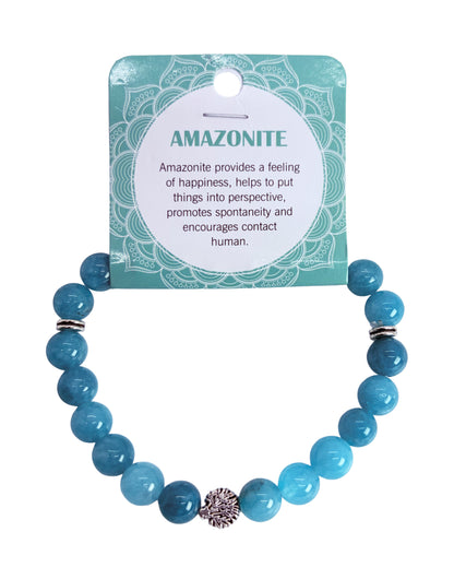 Natural Amazonite Stone Bracelet 8mm