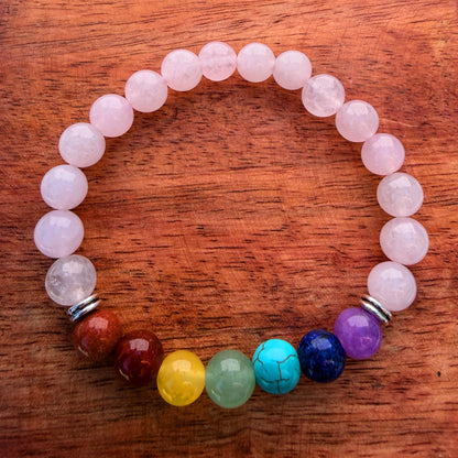 Natural Pink Quartz Stone Bracelet 8mm