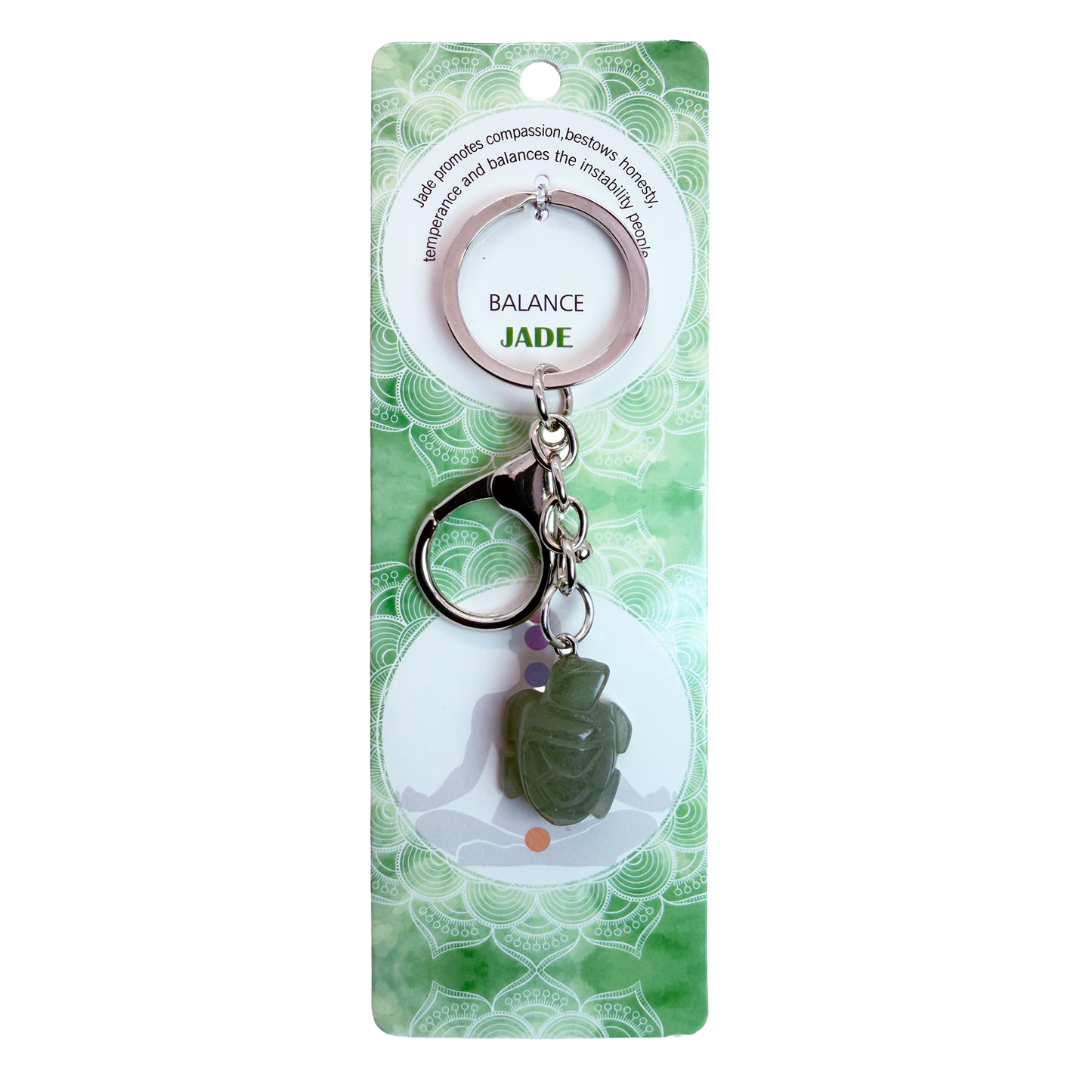 Natural Turtle Stone Keychain 1 Pcs