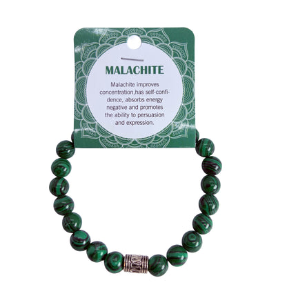 Natural Malachite Stone Bracelet 8mm
