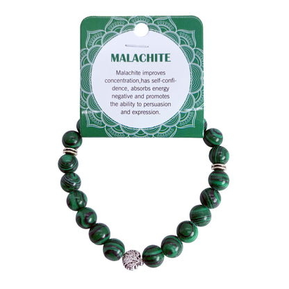 Natural Malachite Stone Bracelet 8mm