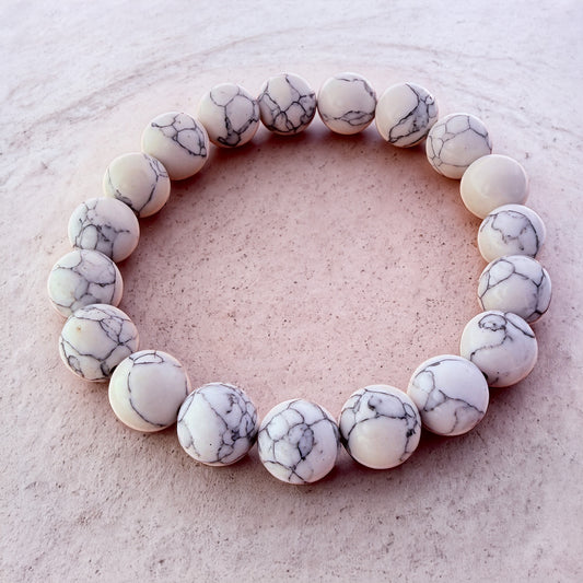 Natural HOWLITE Stone Bracelet 10mm 1Pcs