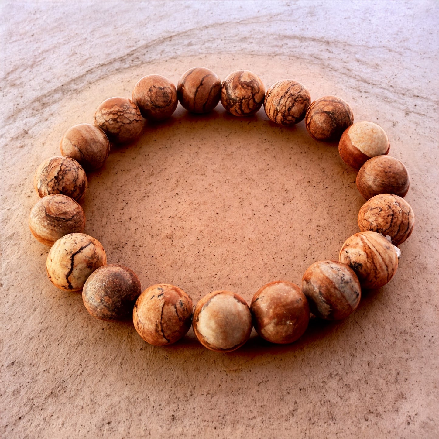 Natural JASPER PICASSO  Stone Bracelet 10mm 1Pcs