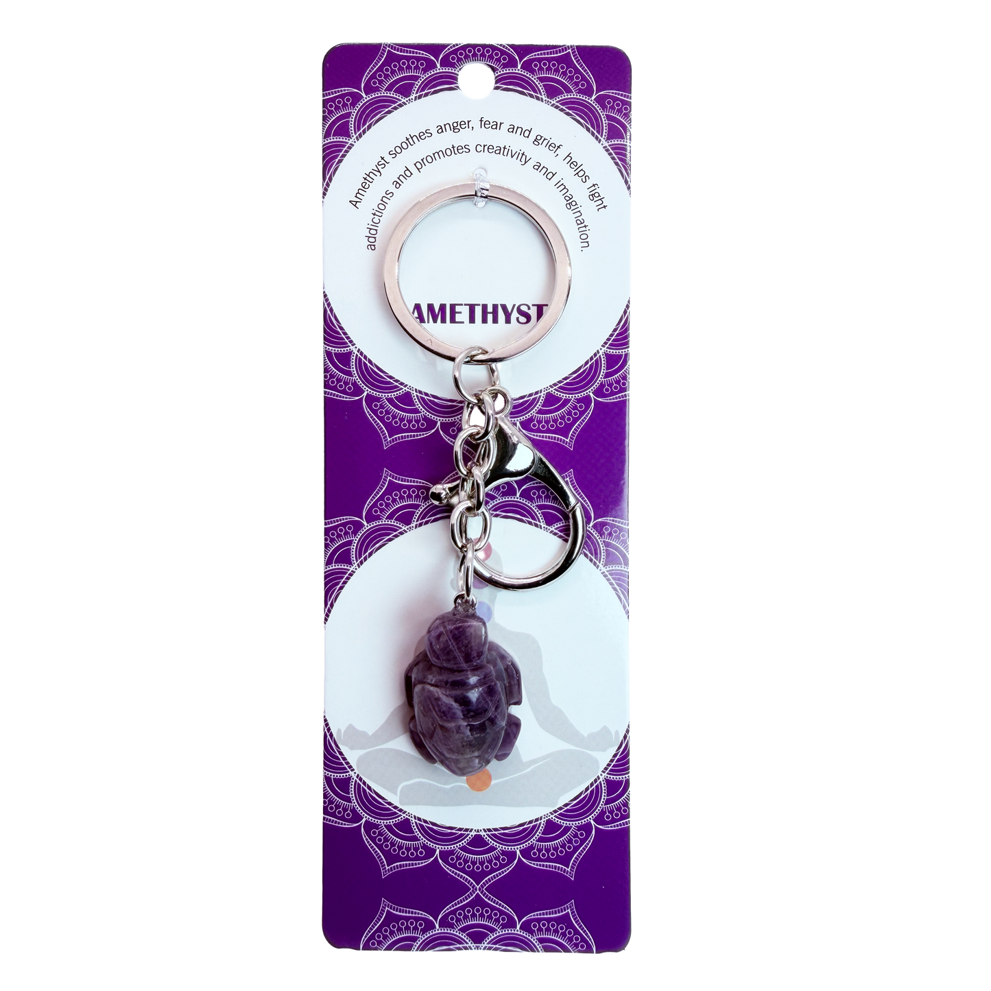 Natural Turtle Stone Keychain 1 Pcs