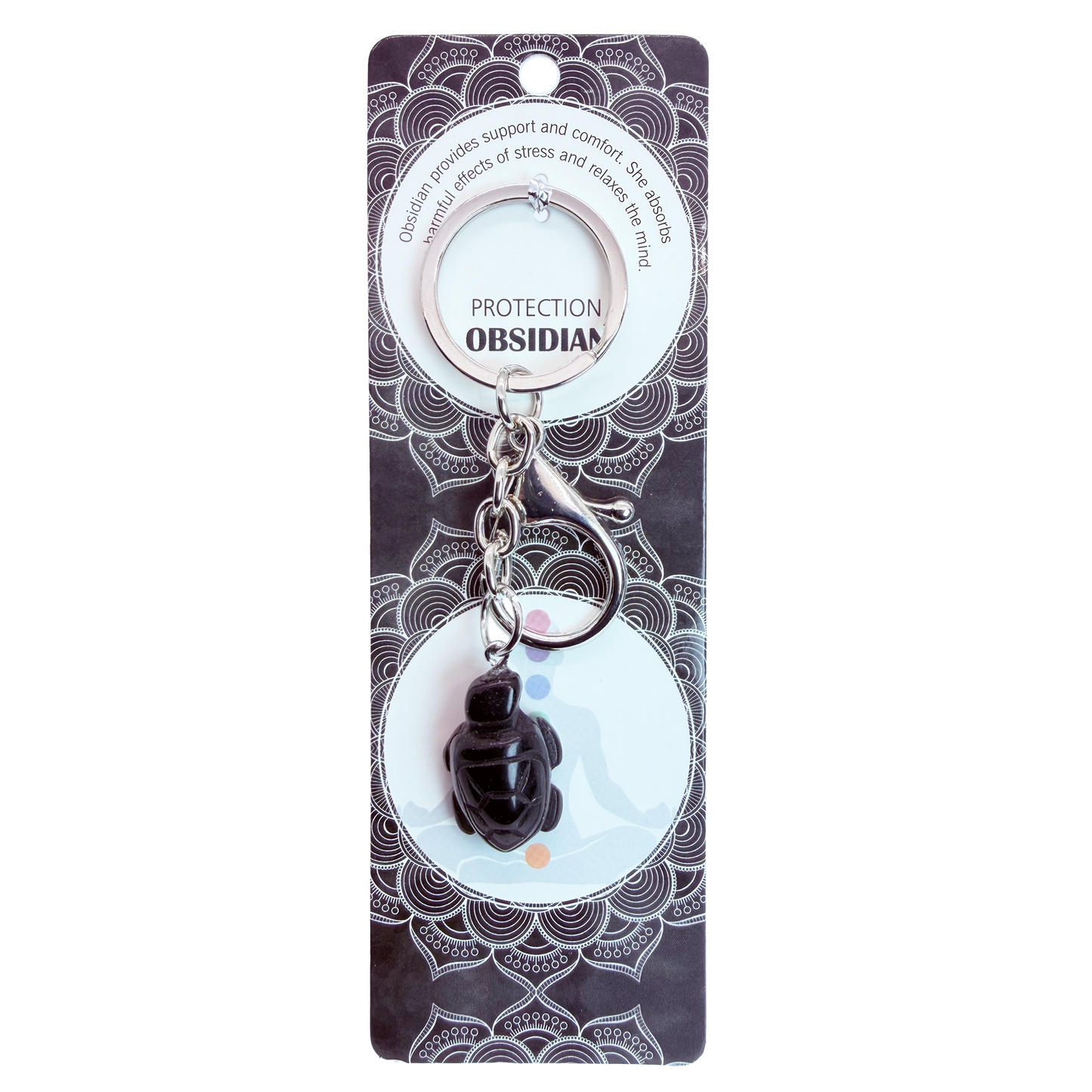 Natural Turtle Stone Keychain 1 Pcs