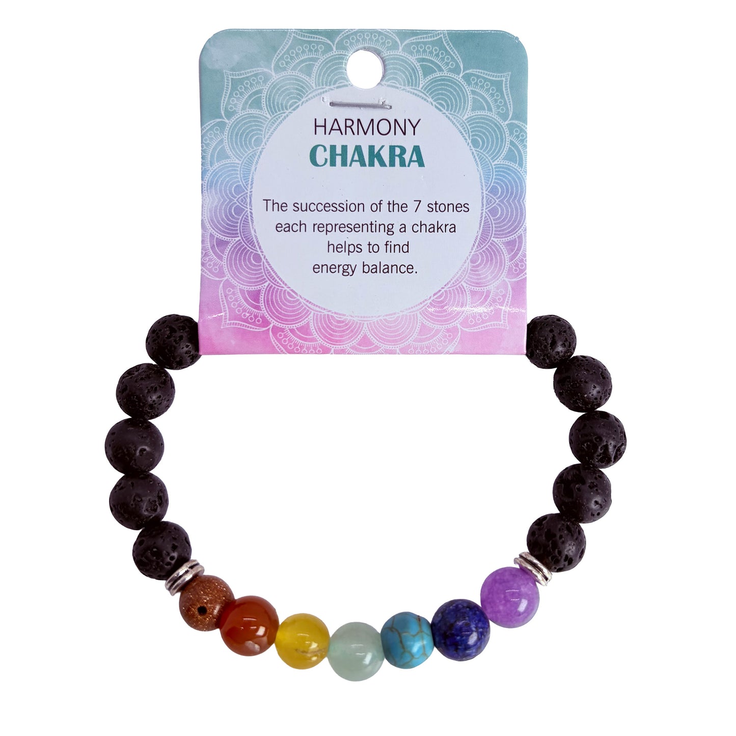 Natural HARMONY CHAKRA Stone Bracelet 1 Pcs