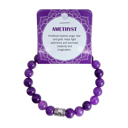 Natural Amethyst Stone Bracelet 8mm