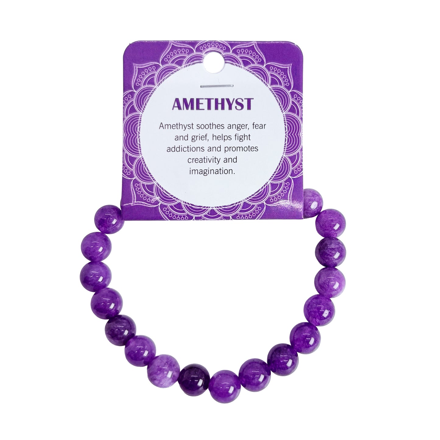 Natural AMETHYST Stone Bracelet 1 Pcs