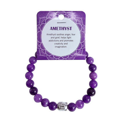Natural Amethyst Stone Bracelet 8mm