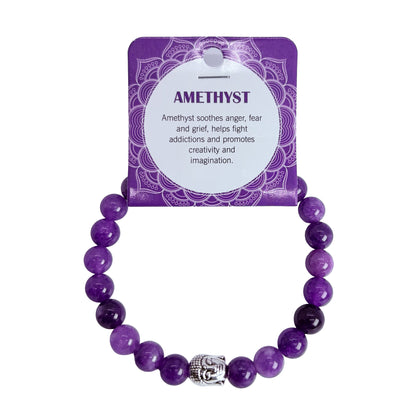Natural Amethyst Stone Bracelet 8mm