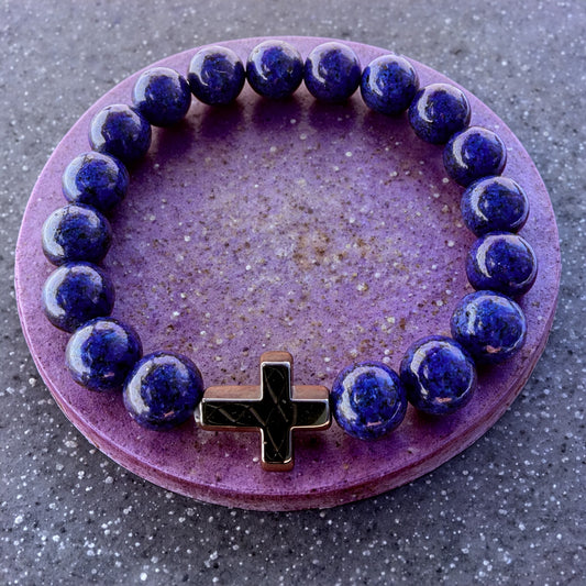 Natural LAPIS LAZULI Stone Bracelet 10mm 1Pcs