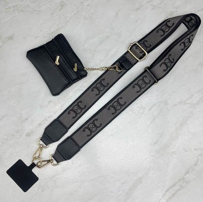 Long Keeper Phone Strap Crossbody with Zipper Wallet Phone Chain