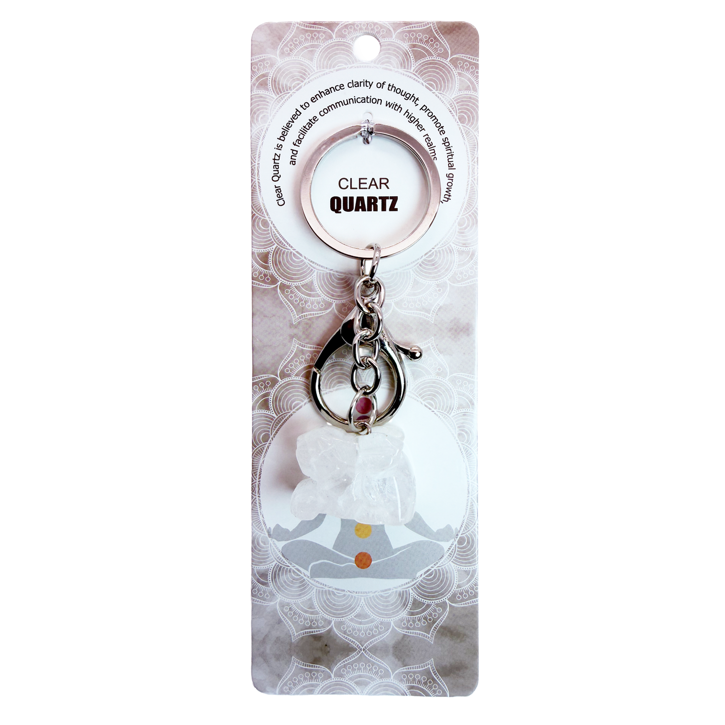 Natural Rabbit Stone Keychain 1 Pcs