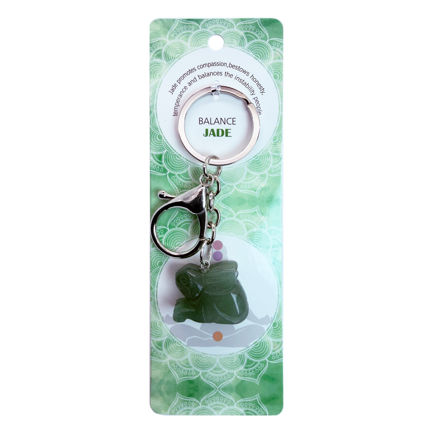 Natural Rabbit Stone Keychain 1 Pcs