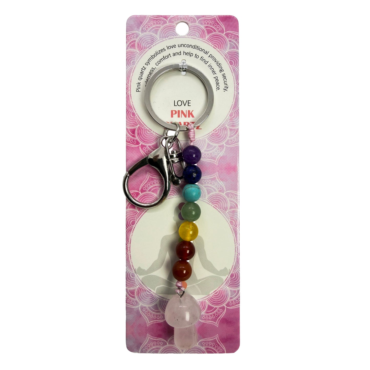 Natural Mushroom Stone Keychain 1 Pcs