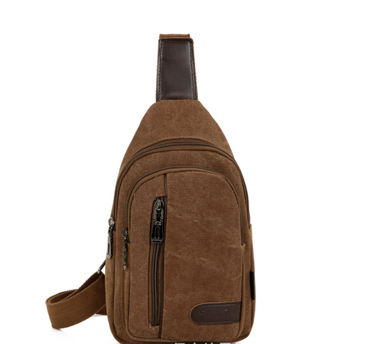Canvas material Crossbody Bag